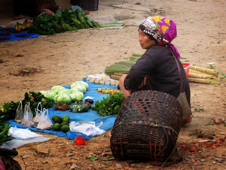 Local Market in Muang Sing, Laos